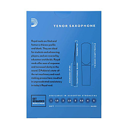 Трости для саксофона тенор D'Addario Royal RKB1025 - Tenor Sax #2.5 - 10-Pack