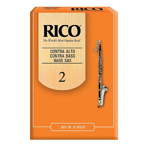 Трости для саксофона бас D'Addario Rico RFA1020 - Contrabass Clarnet Bass Saxophone #2.0 - 10-Pack