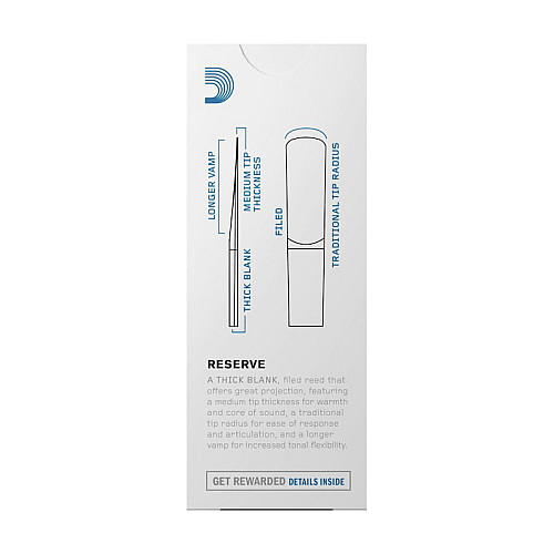 Тростини для кларнету бас D'Addario DER0530 Reserve Bass Clarinet Reeds #3.0 - 5-Pack