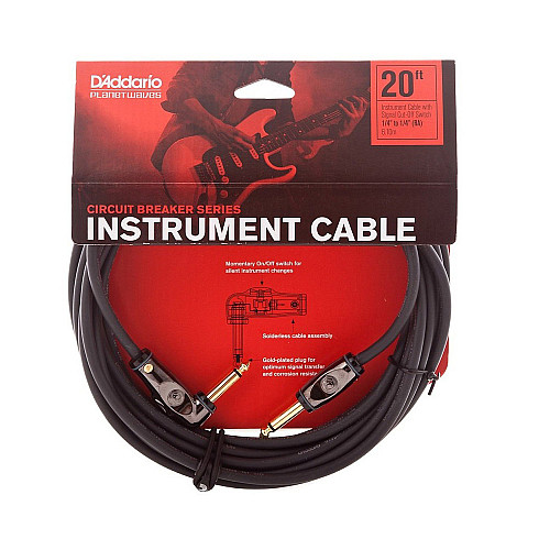 Кабель інструментальний D'Addario PW-AGRA-20 Circuit Breaker Instrument Cable 6.1m (20ft)