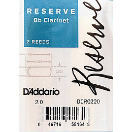 Трости для кларнета D'Addario DCR0220 Reserve Bb Clarnet Reeds #2.0 - 2-Pack