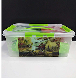 Набор пластиковой посуды для пикника Полимербыт на 12 персон 999-12 ПБ