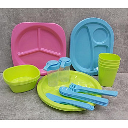 Набор пластиковой посуды для пикника 36 предметов Stenson 86497