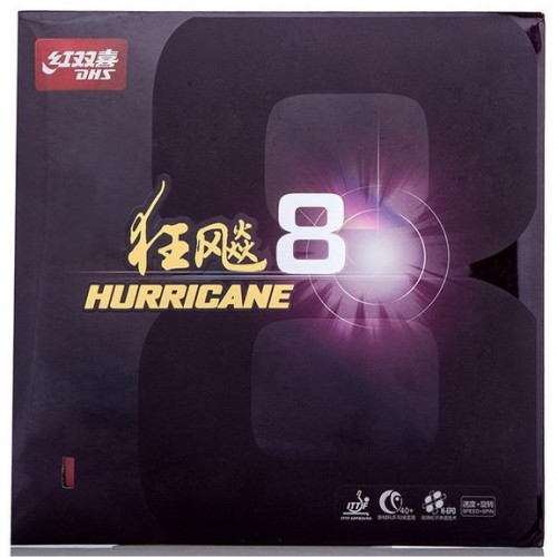 Накладка DHS Hurricane 8 - Mid 2.15 мм Чорний