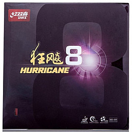 Накладка DHS Hurricane 8 - Mid 2.2 мм Красный