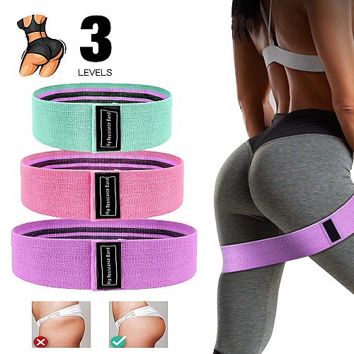 Фитнес резинки Circle Hip Resistance Band Комплект из 3 штук для фитнеса и силовых упражнений