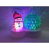 Світильник новорічний Supretto Світлодіодний диско шар + Сніговик Led Magic Ball