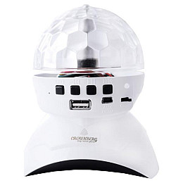 Диско Шар Аккумуляторный Crownberg CB-0308 С Блютуз Флешкой новогодний шар