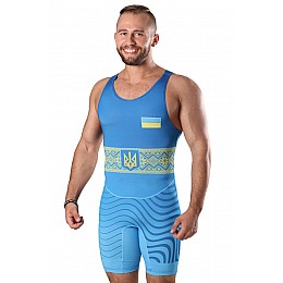 Трико для боротьби Berserk Sport Wrestler UKR approved UWW Синій XL