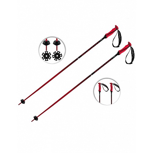 Палки горнолыжные Volkl Phantastick Ski Poles (18 mm) Red-Black 100 169810-100