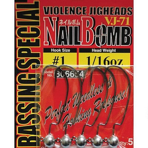 Джиг-головка Decoy Nail Bomb VJ-71 01 0.9g 5 шт/уп (1013-1562.00.29)