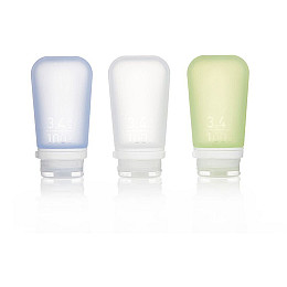 Набор силиконовых бутылочек Humangear GoToob+ 3-Pack Large Clear/Green/Blue (1054-022.0041)