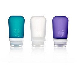 Набір силіконових пляшечок Humangear GoToob+ 3-Pack Medium Clear/Purple/Teal (1054-022.0040)