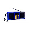 Портативний радіоприймач акумуляторний FM радіо YUEGAN YG-1881US з SD-картою MP3 плеєр сонячна панель синій