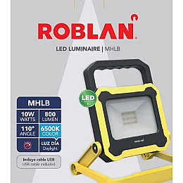 Прожектор акумуляторний ліхтар Roblan MHLB10B 10W з функцією Powerbank 4 режиму