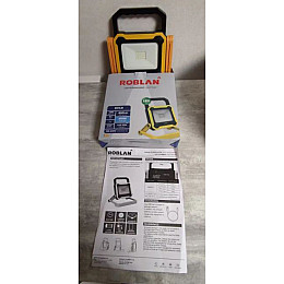 Прожектор акумуляторний ліхтар Roblan MHLB10B 10W з функцією Powerbank 4 режиму