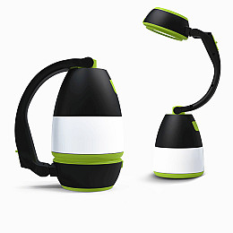 Лампа-фонарь для кемпінгу з повербанком УМБ SUNROZ Camping LED Lamp 4 в 1 Чорно-Зелений (SUN7320)