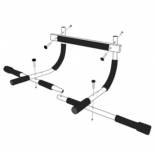 Турнік дверний багатофункціональний PowerPlay 4129 PULL UP PRO 45*25*25 см Чорний