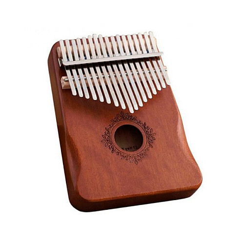 Музыкальный инструмент Kalimba K-10k2u15 на 17 язычков Коричневый с узором