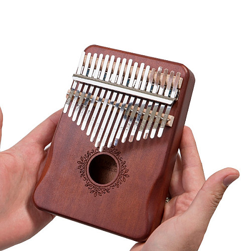 Музыкальный инструмент Kalimba K-10k2u15 на 17 язычков Коричневый с узором