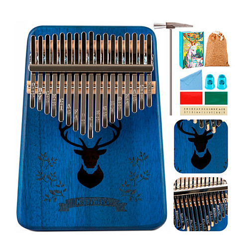 Музыкальный инструмент Kalimba Ka523s17 на 17 язычков Олень Синий