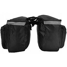 Велосипедна сумка на багажник велоштаны Retoo 33х35х26 см Чорний (5904094223596)