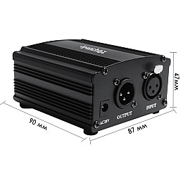 Блок фантомного живлення Manchez HX-878 48В для конденсаторних мікрофонів (3_00729)