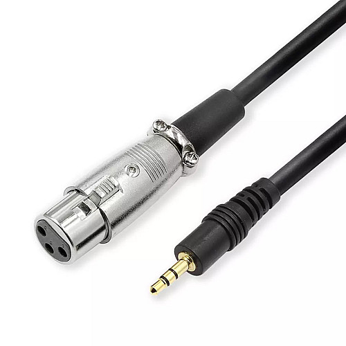 Кабель для микрофона Manchez S7 XLR (мама) - Jack 3.5 мм 2.5 м Black (3_02463)