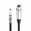 Кабель для микрофона Manchez S8 XLR (мама) - Jack 6.3 мм 2.5 м Black (3_02483)