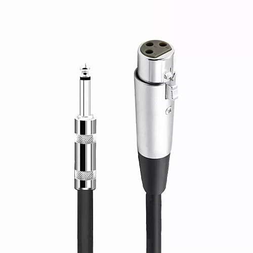 Кабель для микрофона Manchez S8 XLR (мама) - Jack 6.3 мм 2.5 м Black (3_02483)