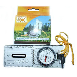 Компас туристический с визиром Sol TLA-001