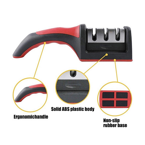Профессиональная ручная точилка для кухонных ножей Sharpener YL 7001 3 в 1