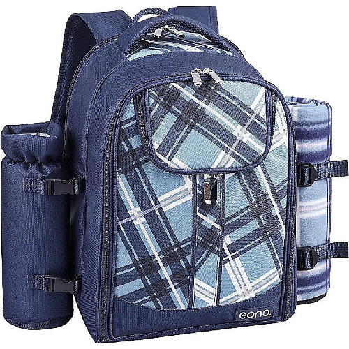 Набір для пікніка на 4 особи з ковдрою в рюкзаку Eono Cool Bag (TWPB-3065B69R)