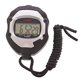 Секундомер со свистком FLOTT F-018 6 результатов памяти Черный-серебряный (SK001581)