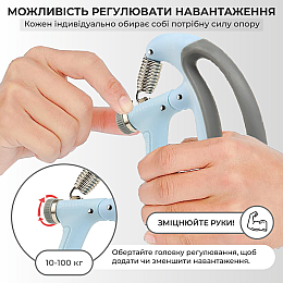 Эспандер кистевой (с счетчиком) SBTR пружинный с регулируемой нагрузкой Зеленый