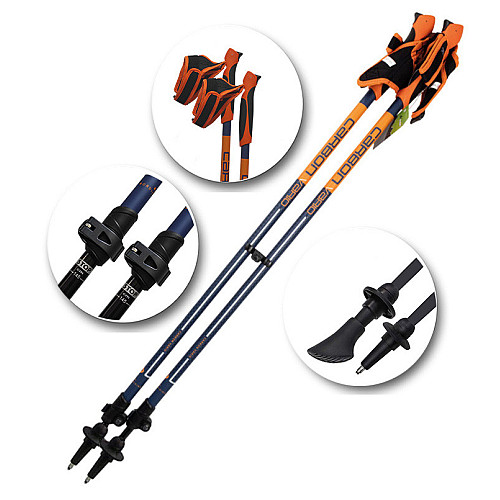 Палиці для скандинавської ходьби Birki Nordic Walking Carbon Vario 105-145 см Blue/Orange