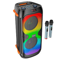Колонка Bluetooth с караоке и микрофонами HOCO Manhattan BS53 Black N