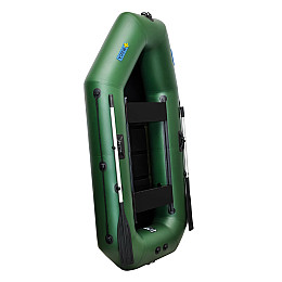 Лодка пвх надувная гребная двухместная ΩMega 260LS PS зеленая