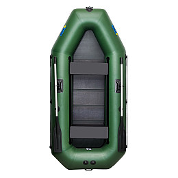 Лодка надувная гребная двухместная ΩMega 280LS PS зеленая