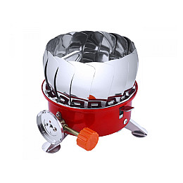 Портативна туристична газова плита в чохлі з пелюсток від вітру Moonhill CS-102