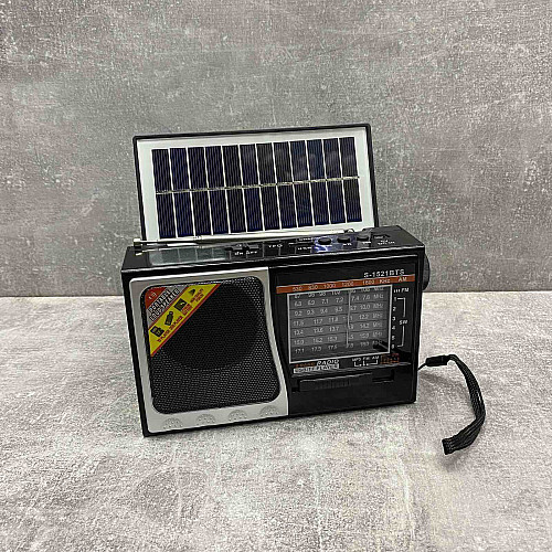 Радио-фонарь на солнечной батарее на аккумуляторе Solar Charge S-1521BTS