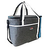 Термосумка 40*25*29 см Stenson WW01352 серая с бирюзовым