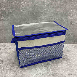 Термосумка Easy Gifts 28*16*20 см серебристо-синяя Stenson R28796