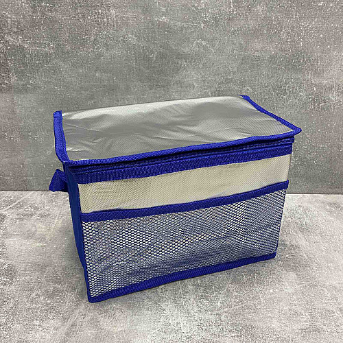 Термосумка Easy Gifts 28*16*20 см серебристо-синяя Stenson R28796
