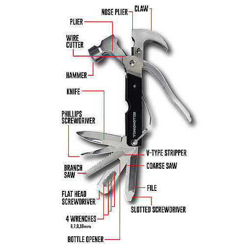 Мультитул Tac Tool Multi Hammer 18 инструментов Black (14967-hbr)
