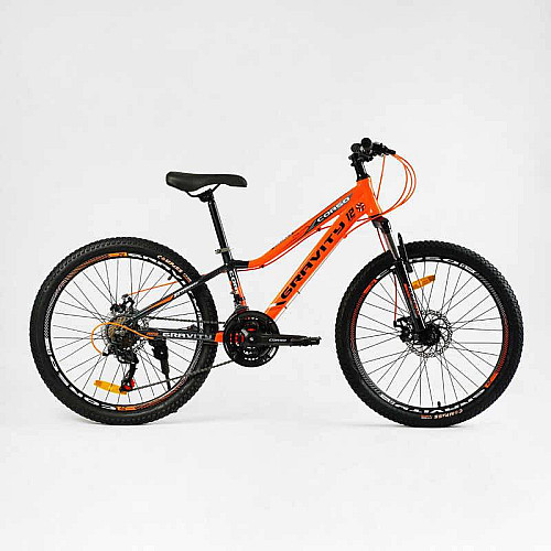 Велосипед спортивный Corso 24" GRAVITY 21 скорость 12’’ Orange (137754)
