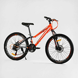 Велосипед спортивний Corso 24" GRAVITY 21 швидкість 12’’ Orange (137754)