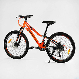 Велосипед спортивний Corso 24" GRAVITY 21 швидкість 12’’ Orange (137754)
