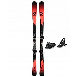 Лижі гірські з кріпленням Volkl Deacon Prime (130 см) Marker FDT TP 10 80 mm Black/Red