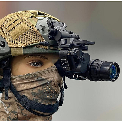 Прилад нічного бачення Монокуляр PVS 18 1х32 із кріпленням FMA L4G24 на шолом + підсумок